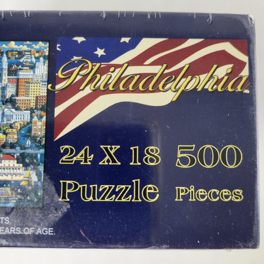 Dowdle Folk Art Philadelphia 500 Piece 24 x 18 Jigsaw Puzzle New Sealed - Picture 10 of 10